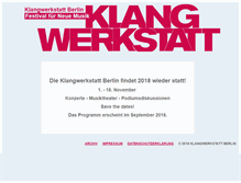 Tablet Screenshot of klangwerkstatt-berlin.de